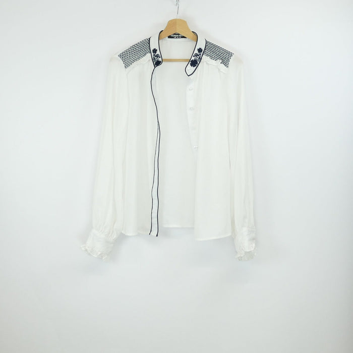 Weisse Bluse, Gr. 40, FASHION UNION