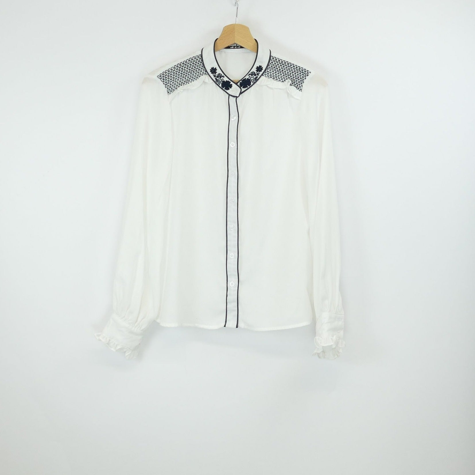 Weisse Bluse, Gr. 40, FASHION UNION