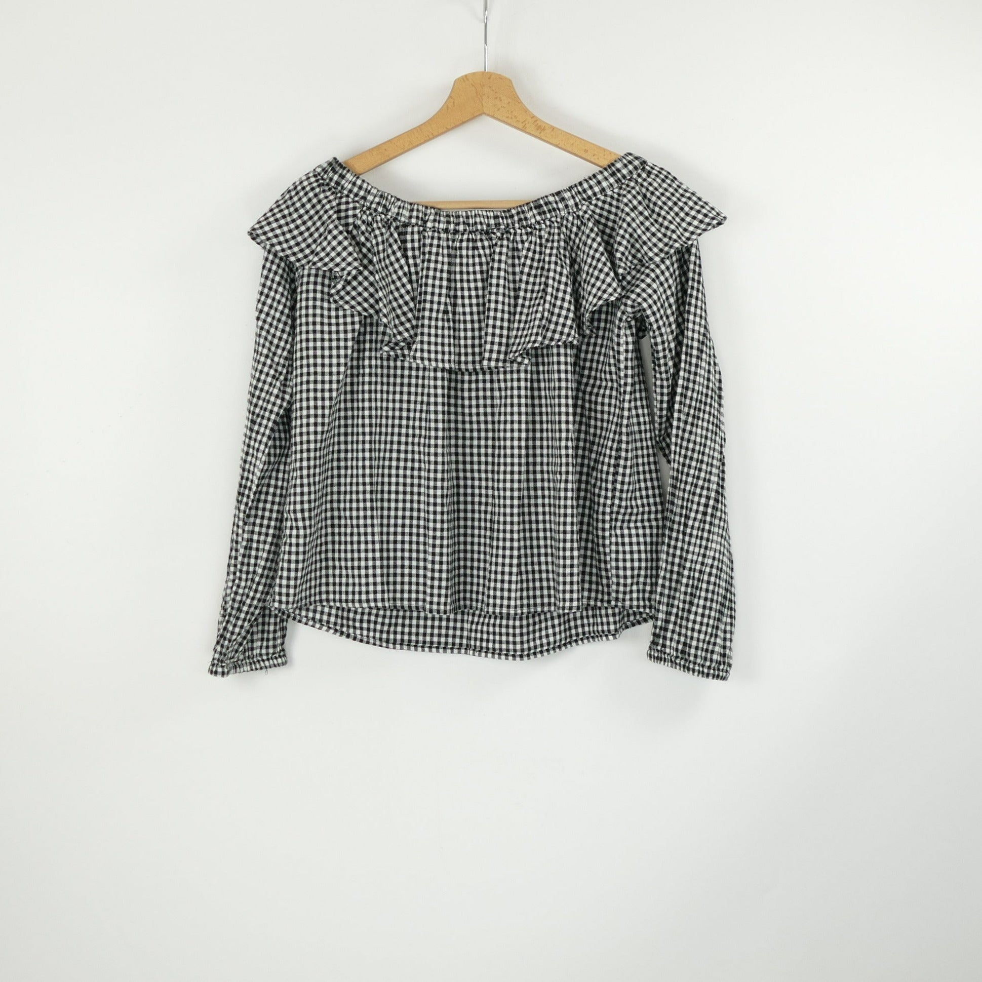 Schwarz-weisse Bluse, Gr. S, BIK BOK
