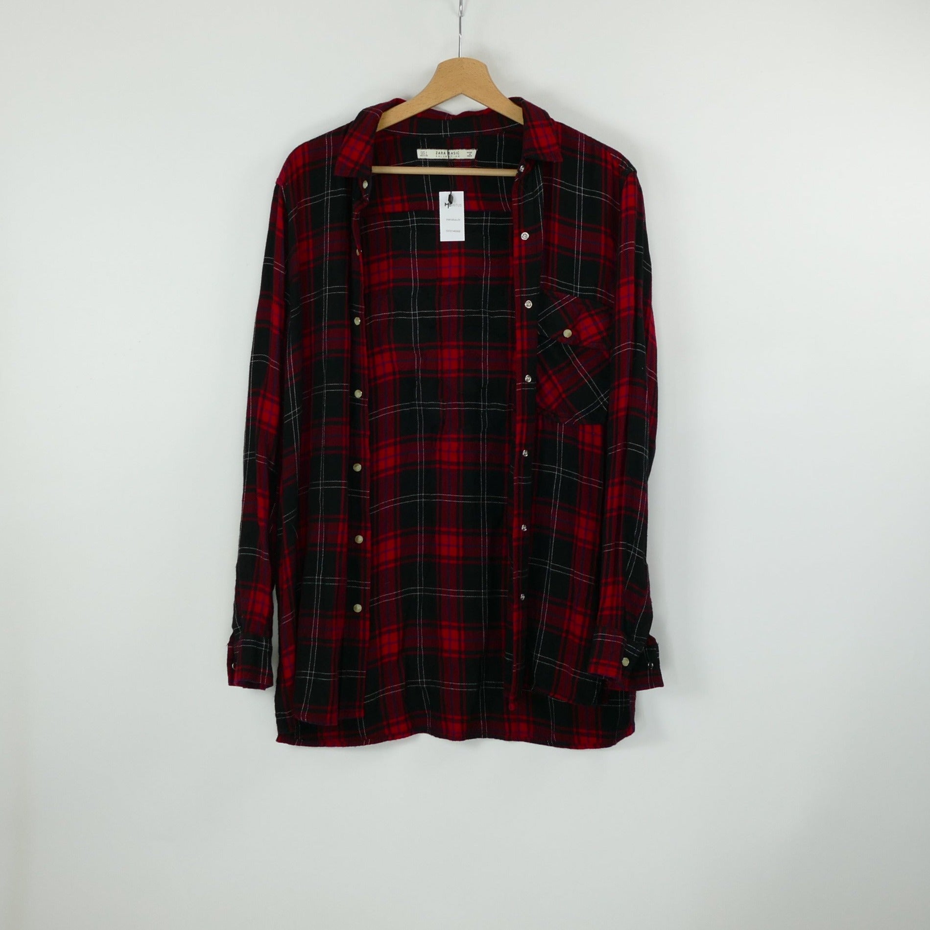 Rot-schwarzes Damen Hemd, Gr. L, ZARA