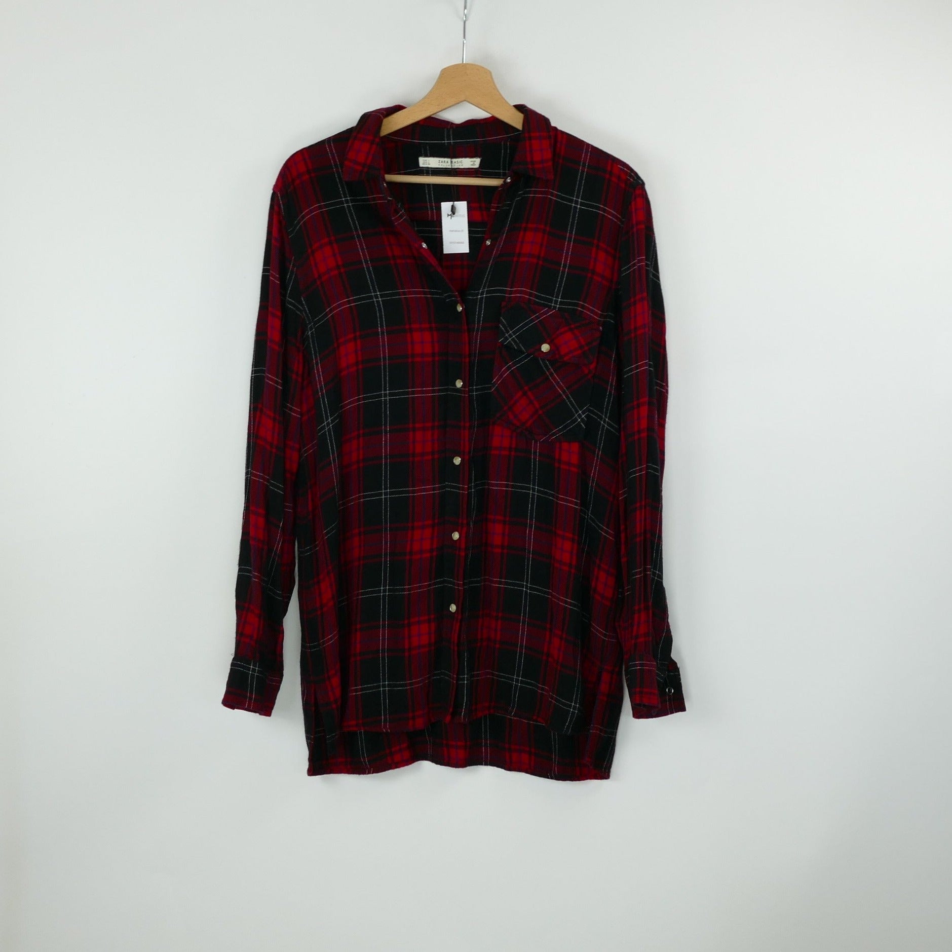 Rot-schwarzes Damen Hemd, Gr. L, ZARA