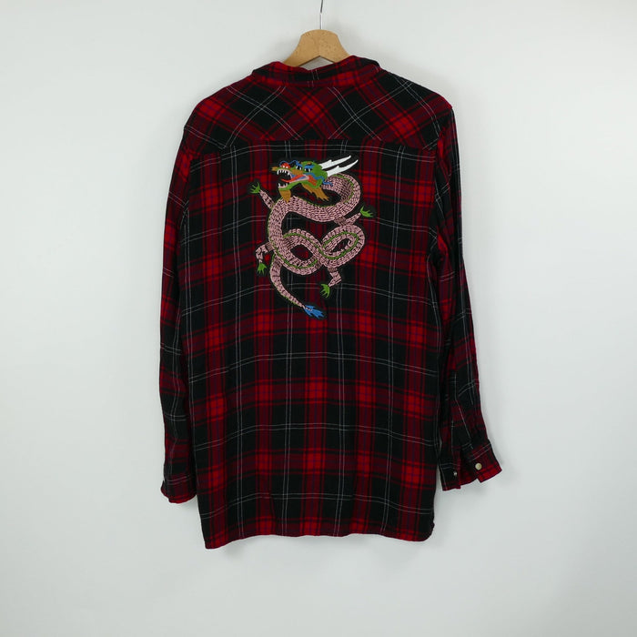 Rot-schwarzes Damen Hemd, Gr. L, ZARA