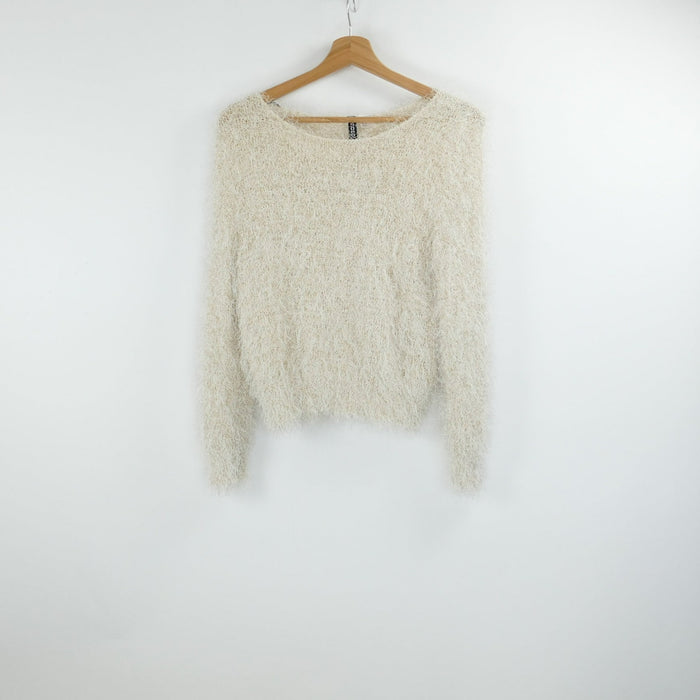 Weisser Damen Pullover, Gr. 42, H&M