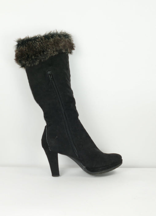 Schwarze Damen Stiefel, Gr. 38, Graceland