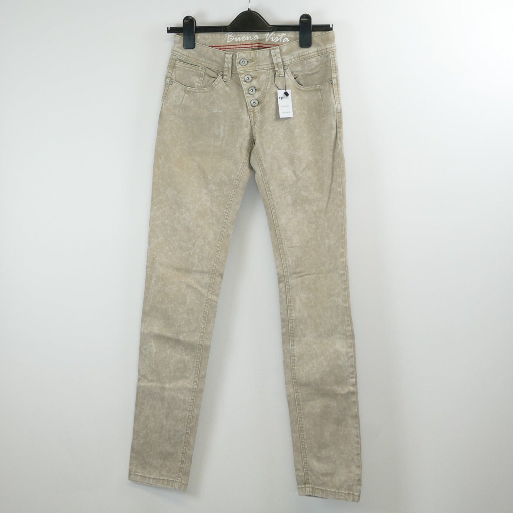 Beige-graue Damen Jeans, Gr. XS, Buena Vista