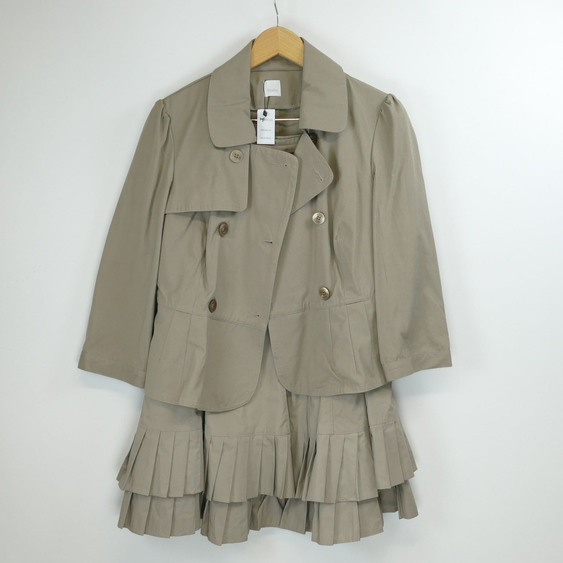 2-teiliges braunes Damen Kleid, Gr. 38, Camaieu