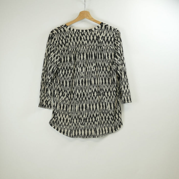Schwarz-weisse Bluse, Gr. M, H&M