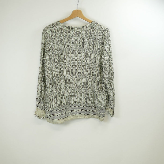 Schwarz-weisse Bluse, Gr. XL, ESPRIT