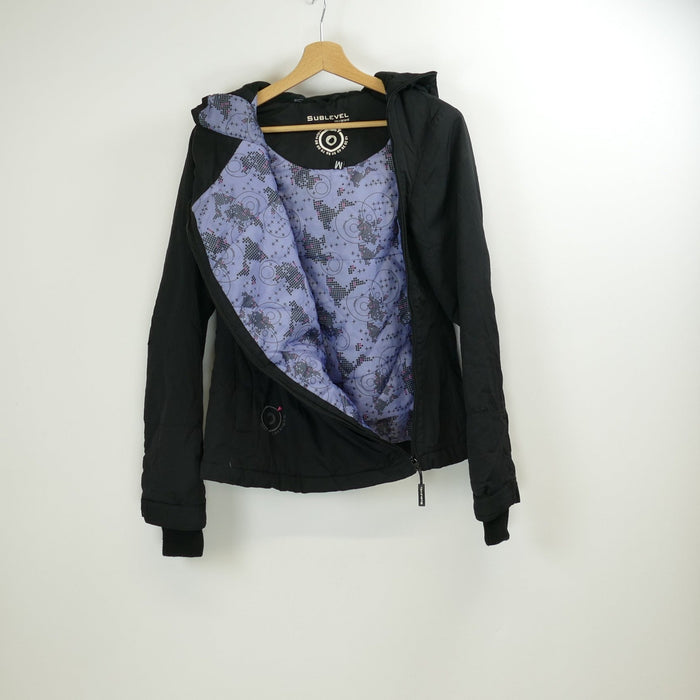 Schwarze Winterjacke, Gr. M, SUBLEVEL