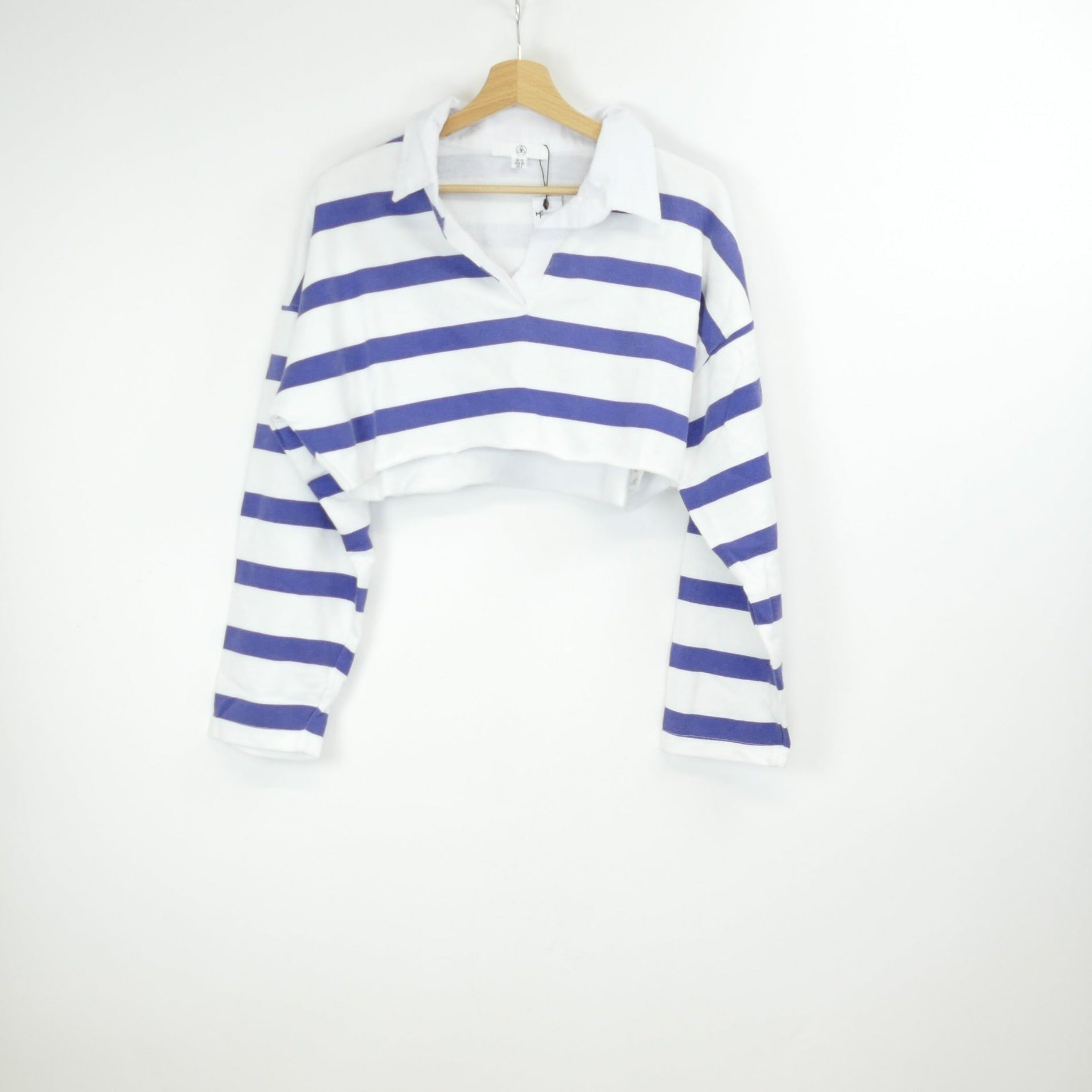 Weiss-blauer Damen Pullover, Gr. 40, MISSGUIDED