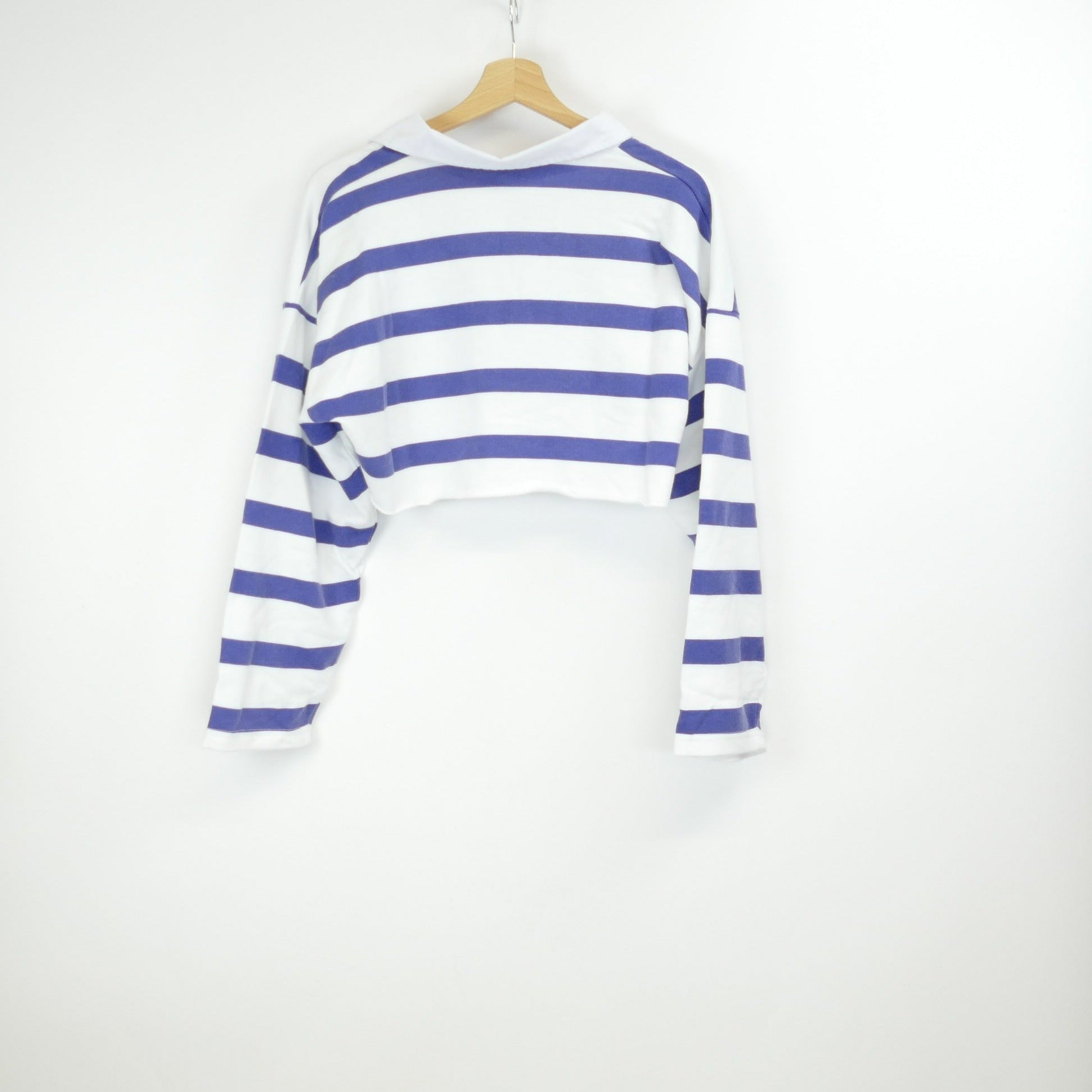 Weiss-blauer Damen Pullover, Gr. 40, MISSGUIDED