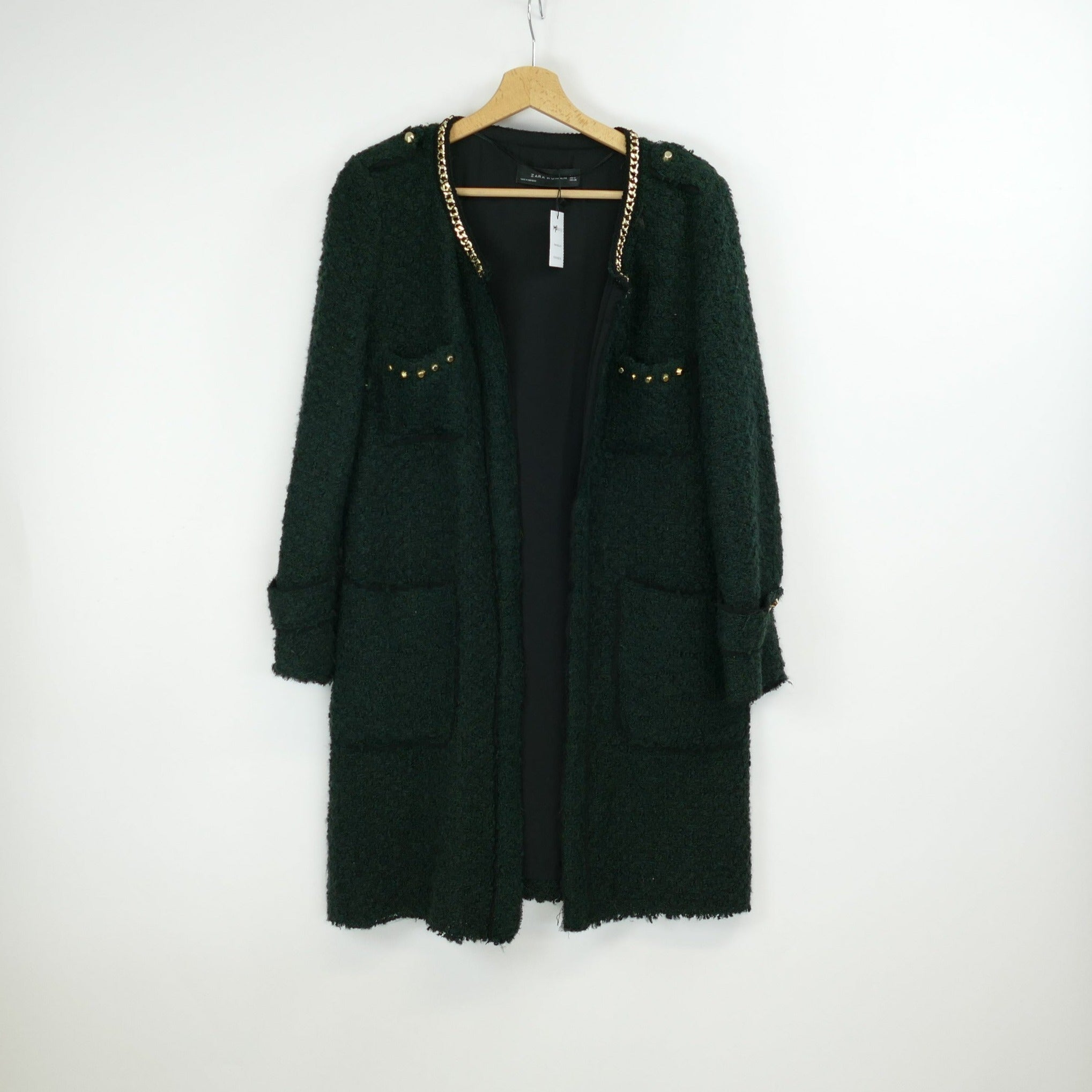 Dunkelgrüne Damen Strickjacke, Gr. M, ZARA WOMAN