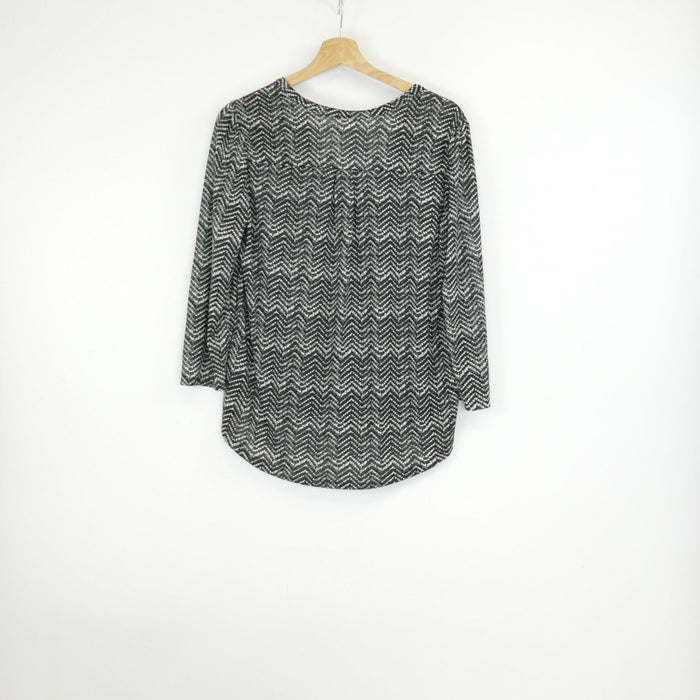 Schwarz-weisses Damen Oberteil, Gr. M , H&M