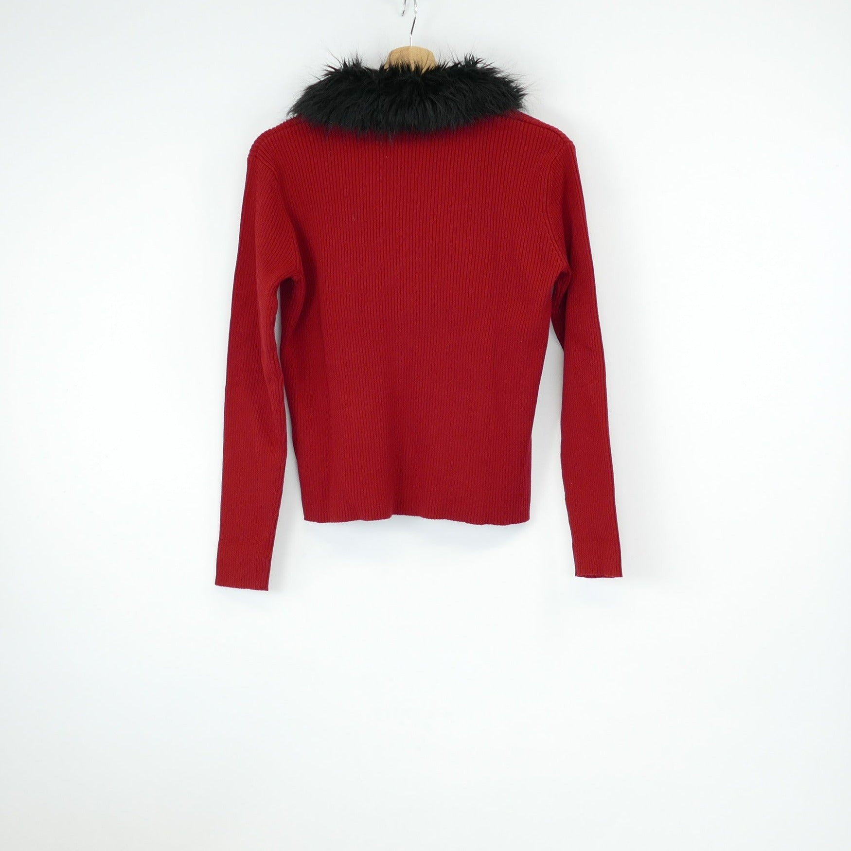 Roter Damen Pullover, Gr. M