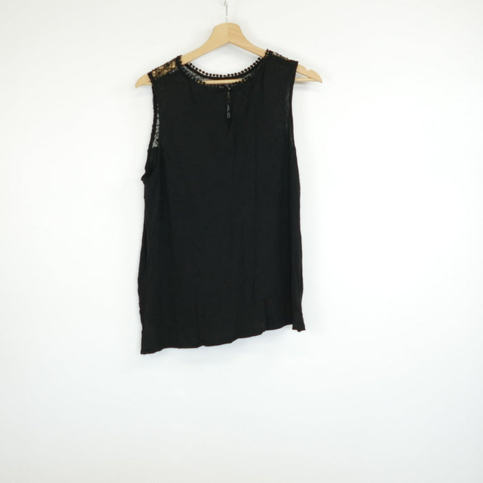 Schwarzes Damen Top, Gr. L, H&M
